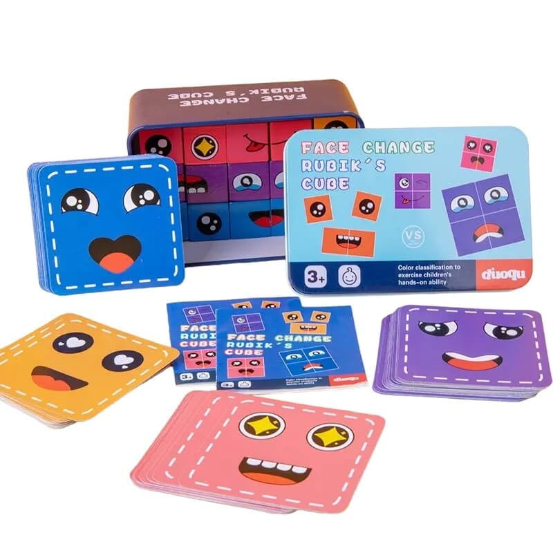 Emoji Cube Face Change Game for Kids, Learning Educational Emotion Change Blocks, Cute Face Changing Cube, Expressions Puzzles Toy for Kids Ages 3 Years and Up 54 Cards Emoji Cube Face Change Game for Kids, Learning Educational Emotion Change Blocks, Cute Face Changing Cube, Expressions Puzzles Toy for Kids Ages 3 Years and Up 54 Cards