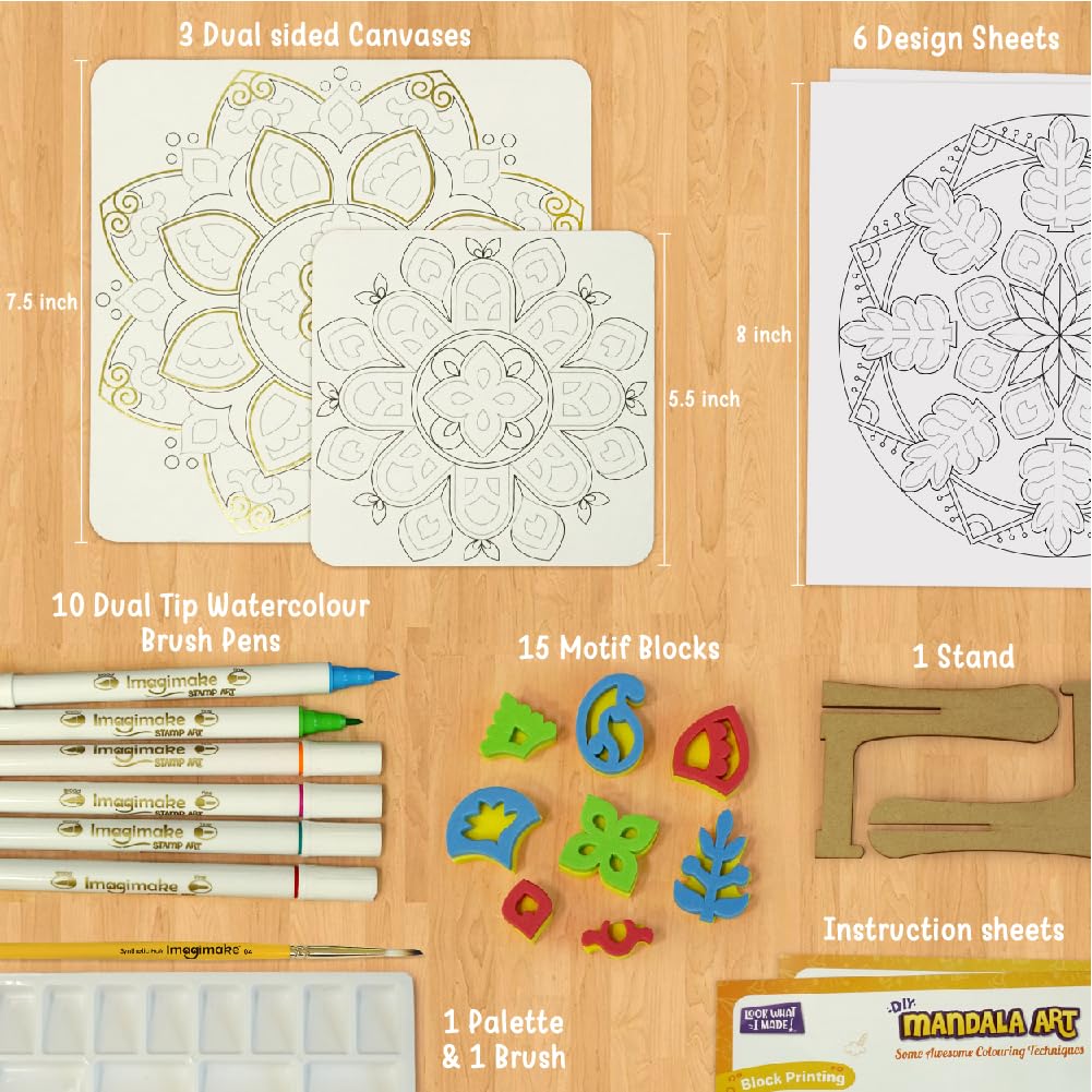 Imagimake Mandala Art Kit | Art and Craft Kit for Girls Imagimake Mandala Art Kit | Art and Craft Kit for Girls