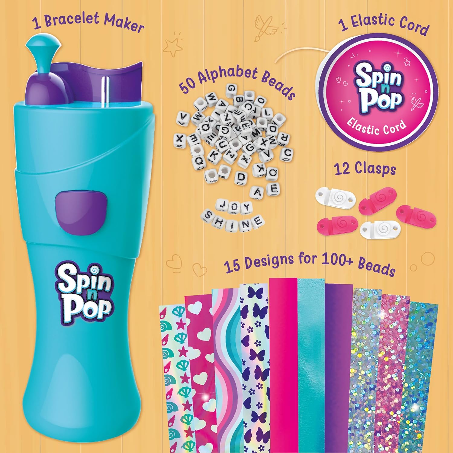 Spin n Pop DIY Bracelet Making Kit| Patented Electric Bracelet Maker Spin n Pop DIY Bracelet Making Kit| Patented Electric Bracelet Maker